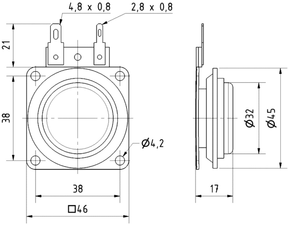מיני דרייבר VISATON EX 45 S